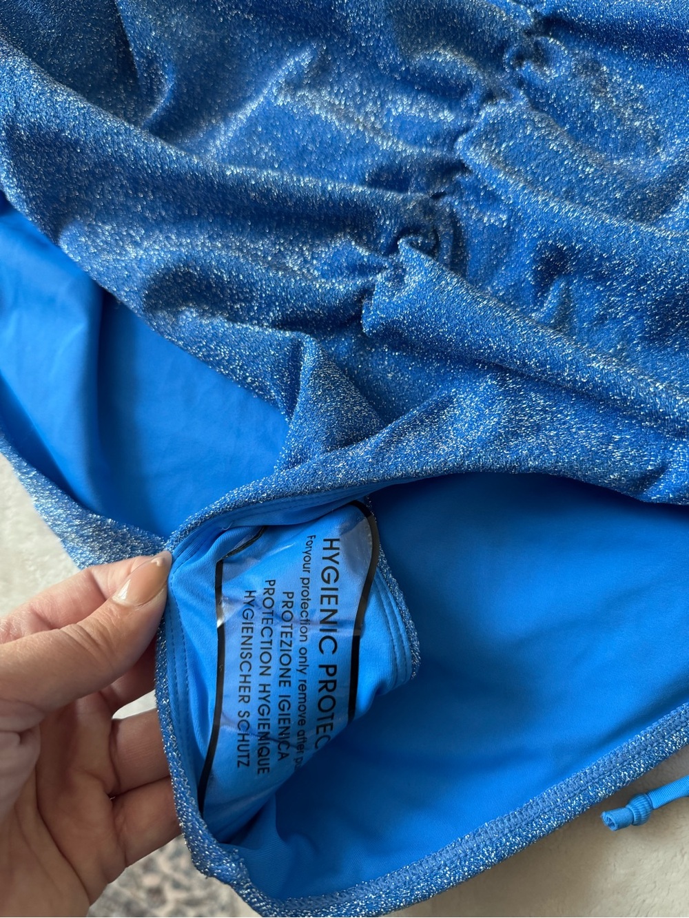Sparkle Loop Strap Ruched On Piece - Picture 10 of 11
